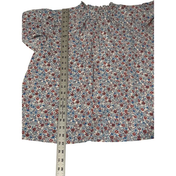 June & Hudson Floral Print Short Sleeve Blouse XL Lightweight Polyester Spandex - Picture 7 of 7